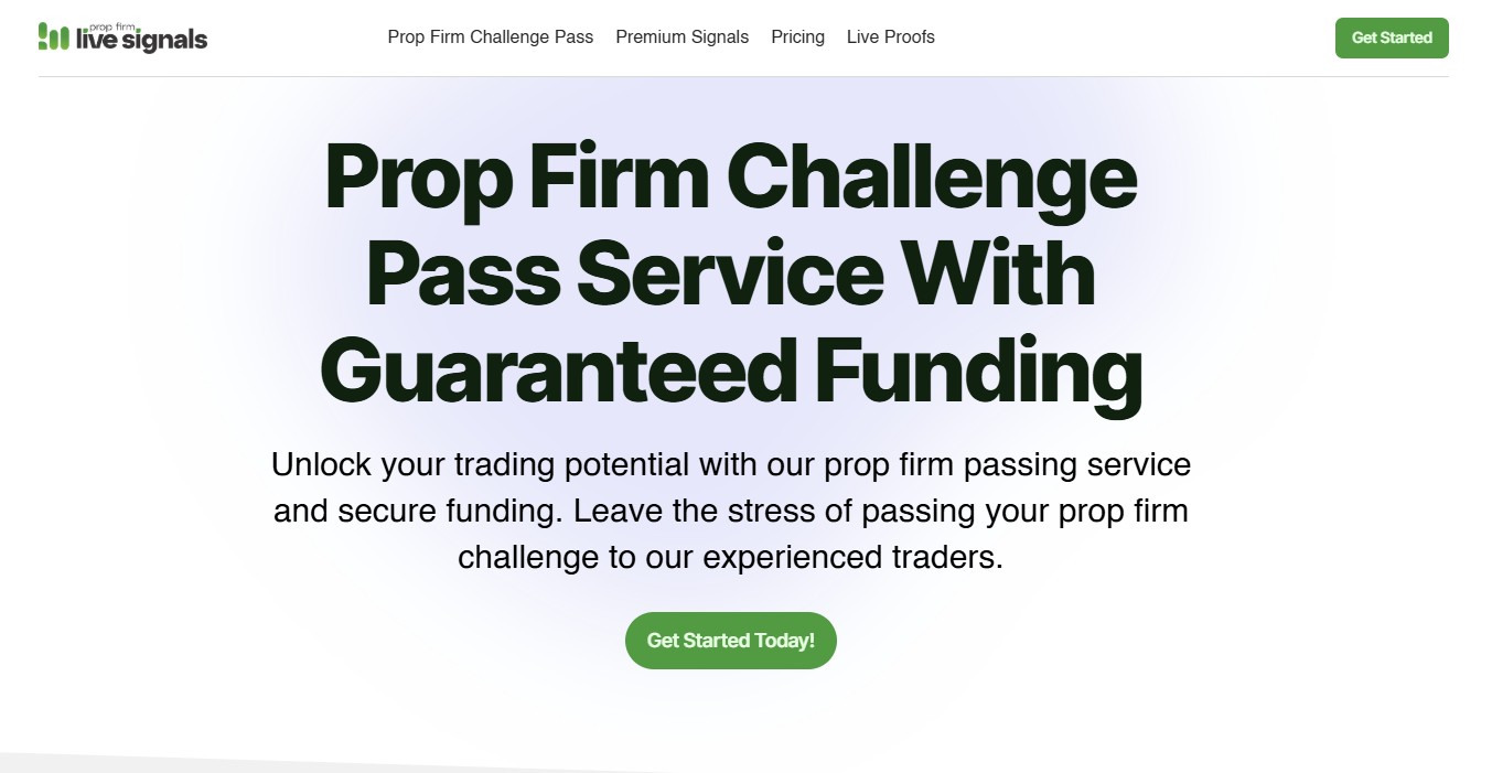 Prop Firm Live Signals passing Service